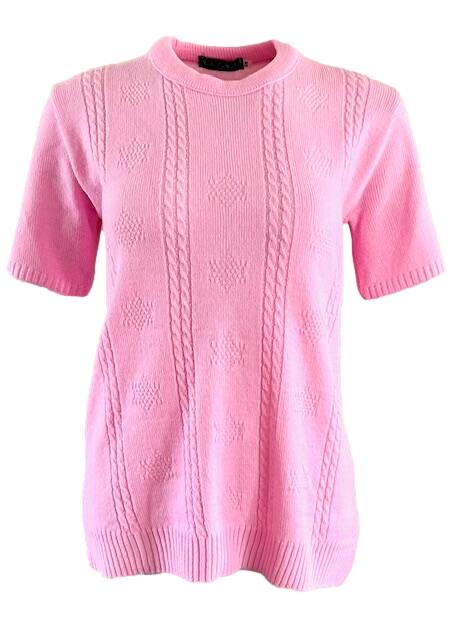 Monique Baby Pink Short Sleeve Jumper